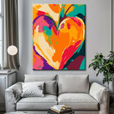 Painting by Numbers Colorful Heart Art